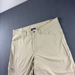 Patagonia Shorts Mens 38 Beige Quandary Hike Gorpcore Drawstring Hybrid Outdoor